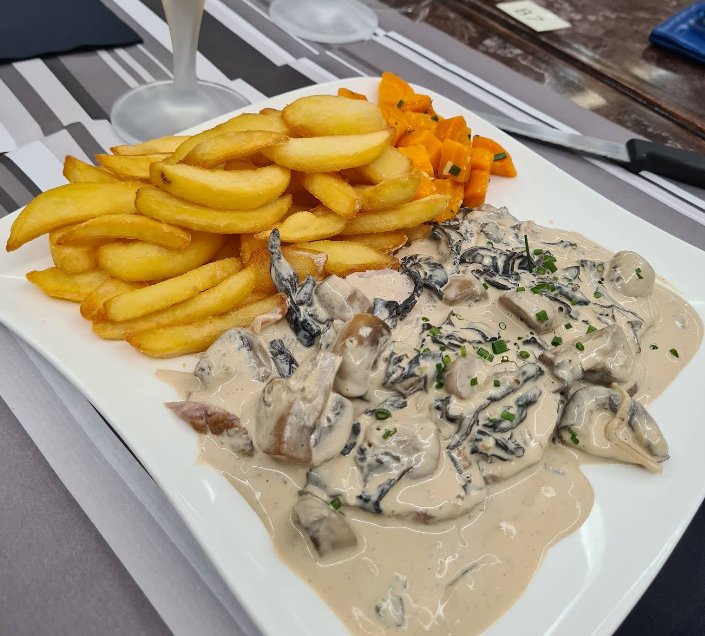 Andouillette sauce champignons